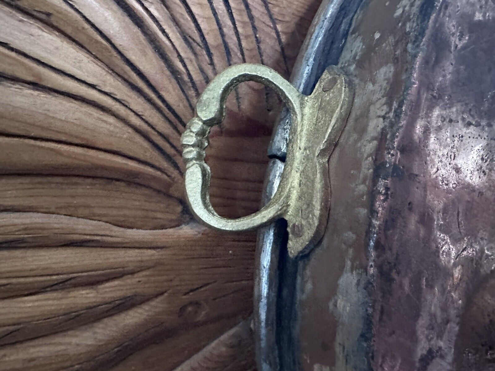 Huge Antique French Copper Paella~Poaching~Egg~Escargot Dish~ 23  inches~1800's