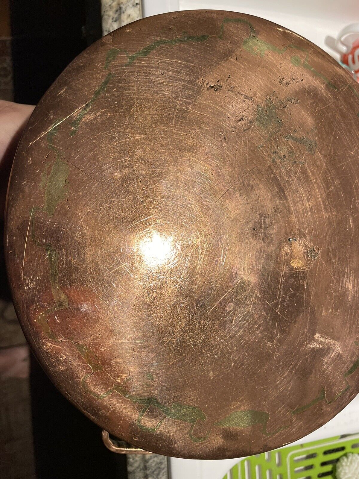 9 QUART SZ SUPERB 1800's  19th CENTURY AMERICAN COPPER HANDLED STOCKPOT SOUP POT