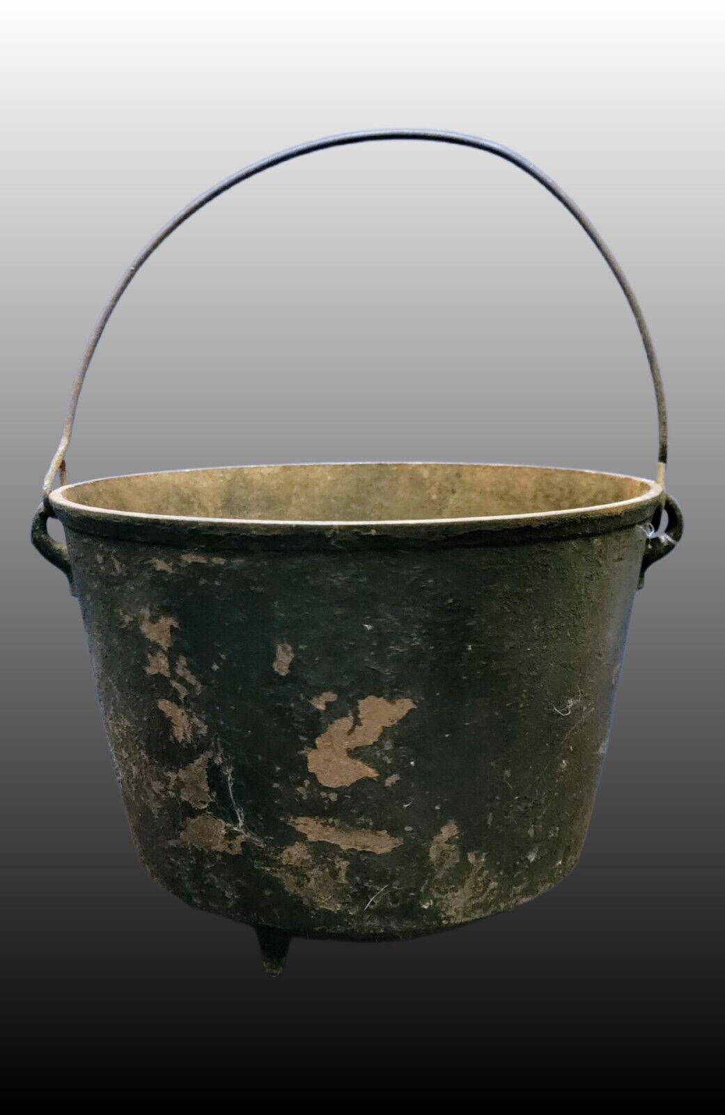 1800's 3-Leg Cast Iron Kettle Bean Pot (7KE)