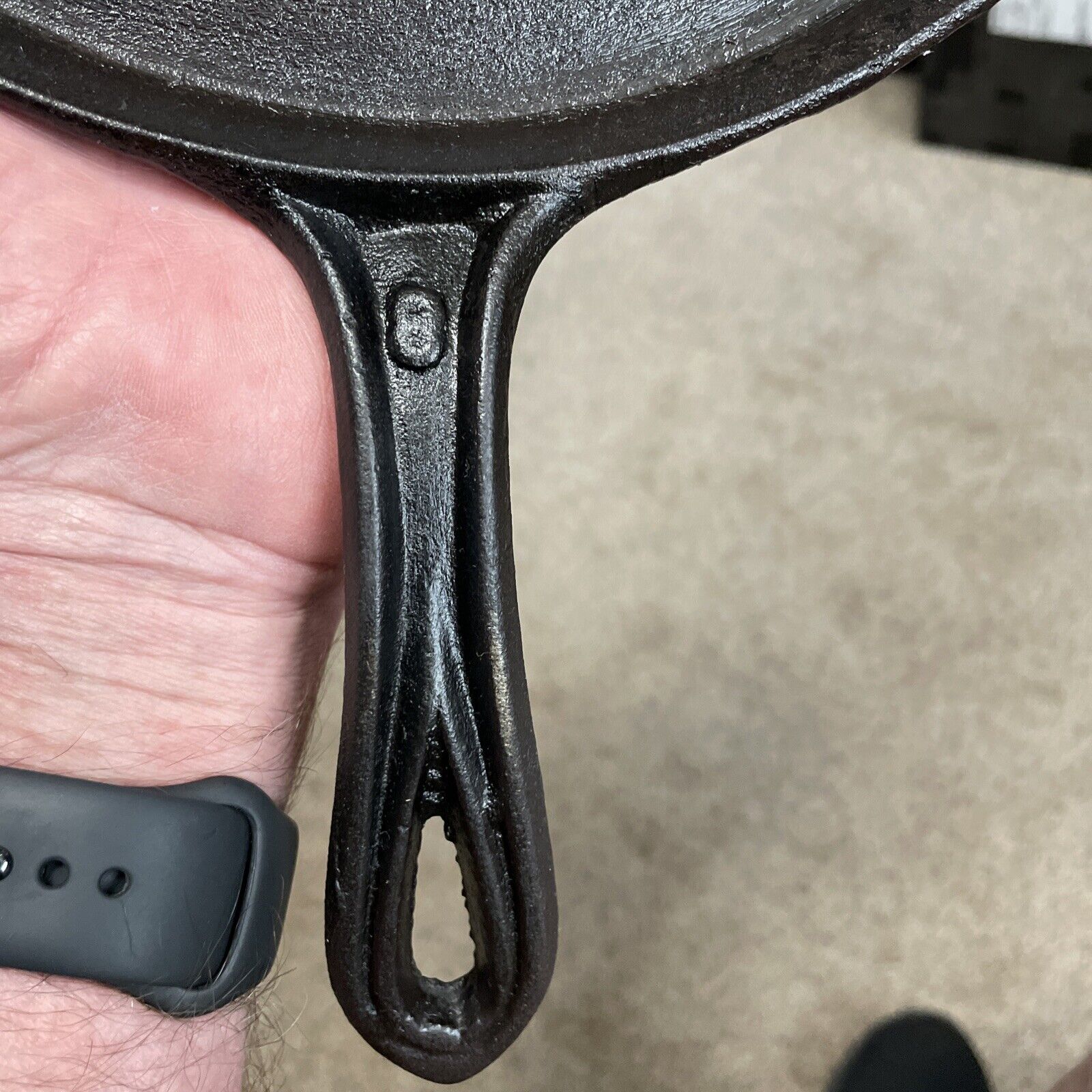 Antique #8 Cast Iron 10" GRIDDLE ~ 1800s w/Heat Ring & Gate Mark Great Cond.￼