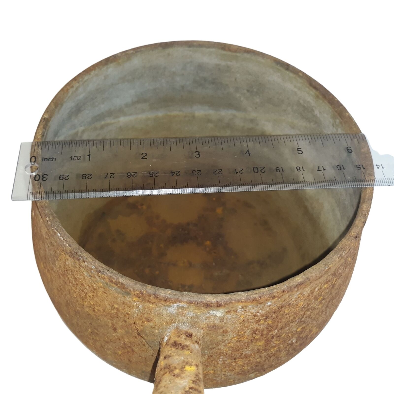 Cresson Cast Iron Pot 1800's Antique Decor Only Rusty  Primative AS IS