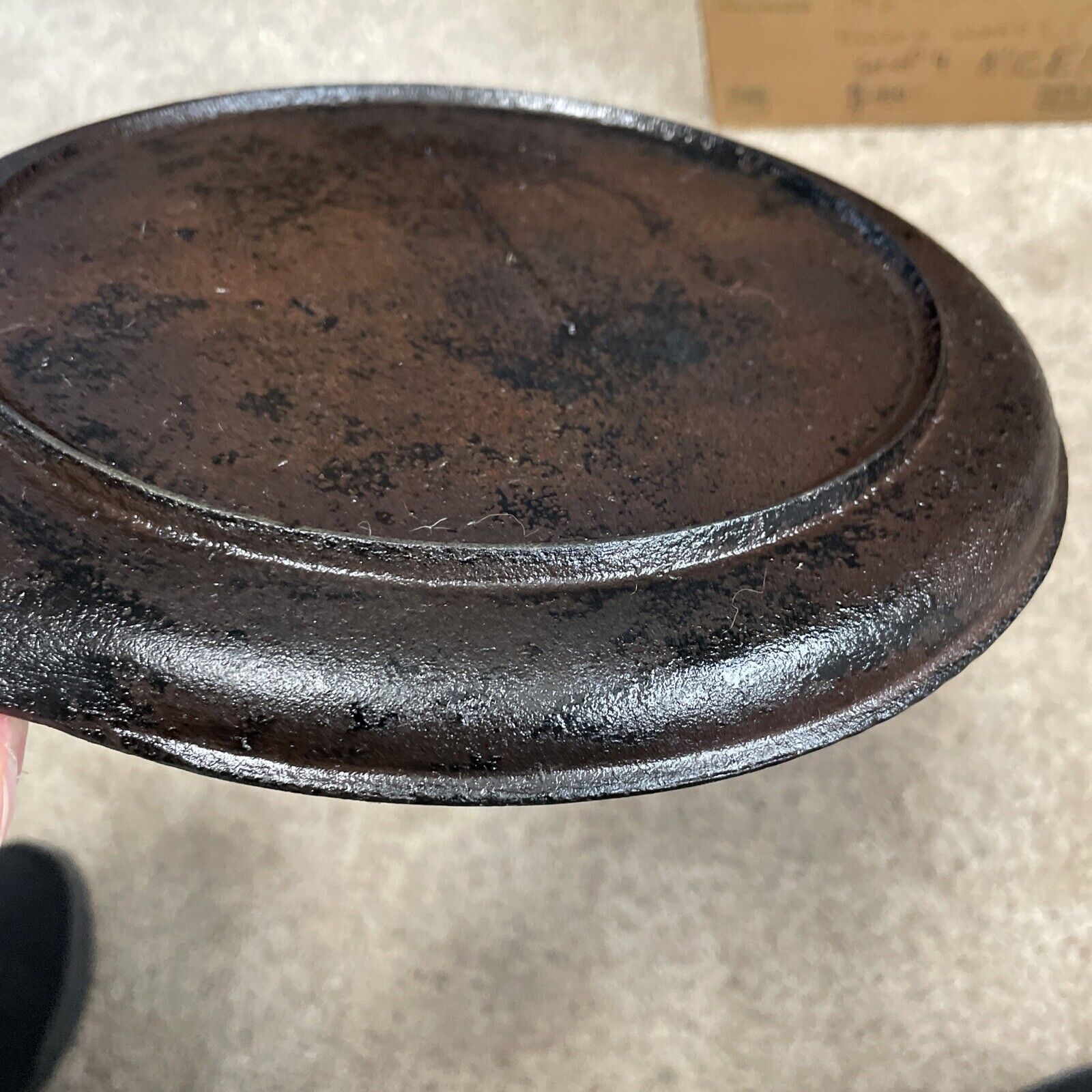 Antique #8 Cast Iron 10" GRIDDLE ~ 1800s w/Heat Ring & Gate Mark Great Cond.￼