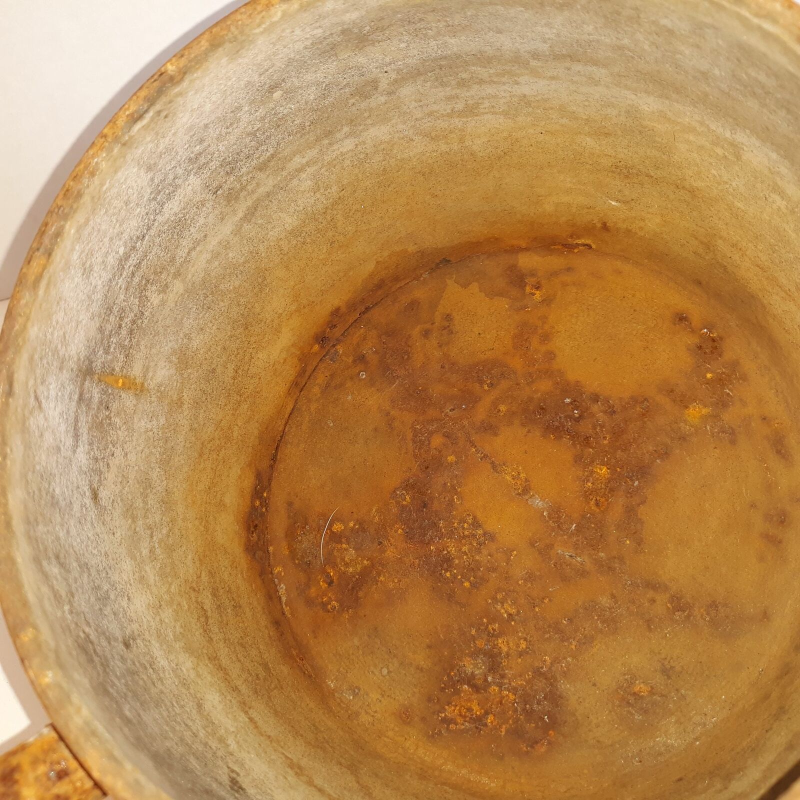 Cresson Cast Iron Pot 1800's Antique Decor Only Rusty  Primative AS IS