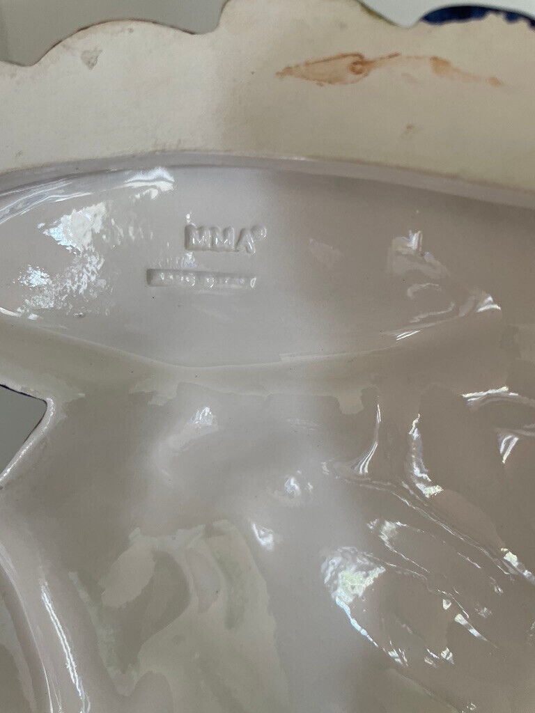 Glazed Ceramic Cherub Wall Candle Sconce Metropolitan Museum of Art Italy FLAW