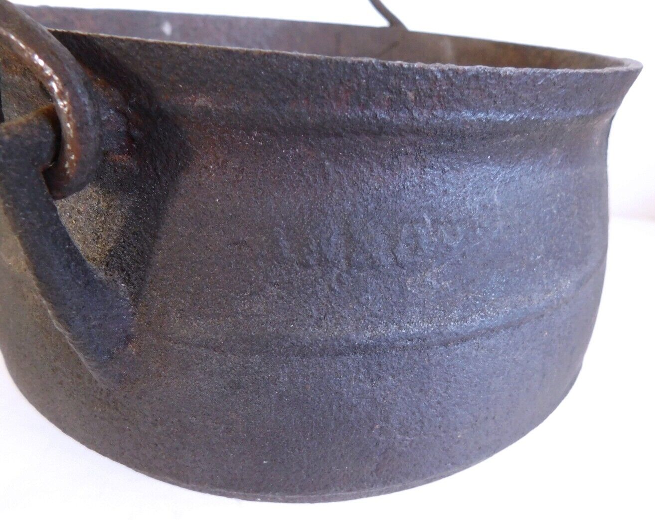 Antique Cast Iron Cauldron Pot Cowboy Campfire Kettle Witch Gypsy 1800s
