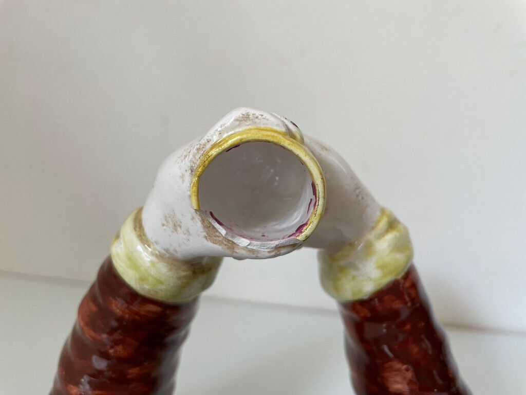 Glazed Ceramic Cherub Wall Candle Sconce Metropolitan Museum of Art Italy FLAW