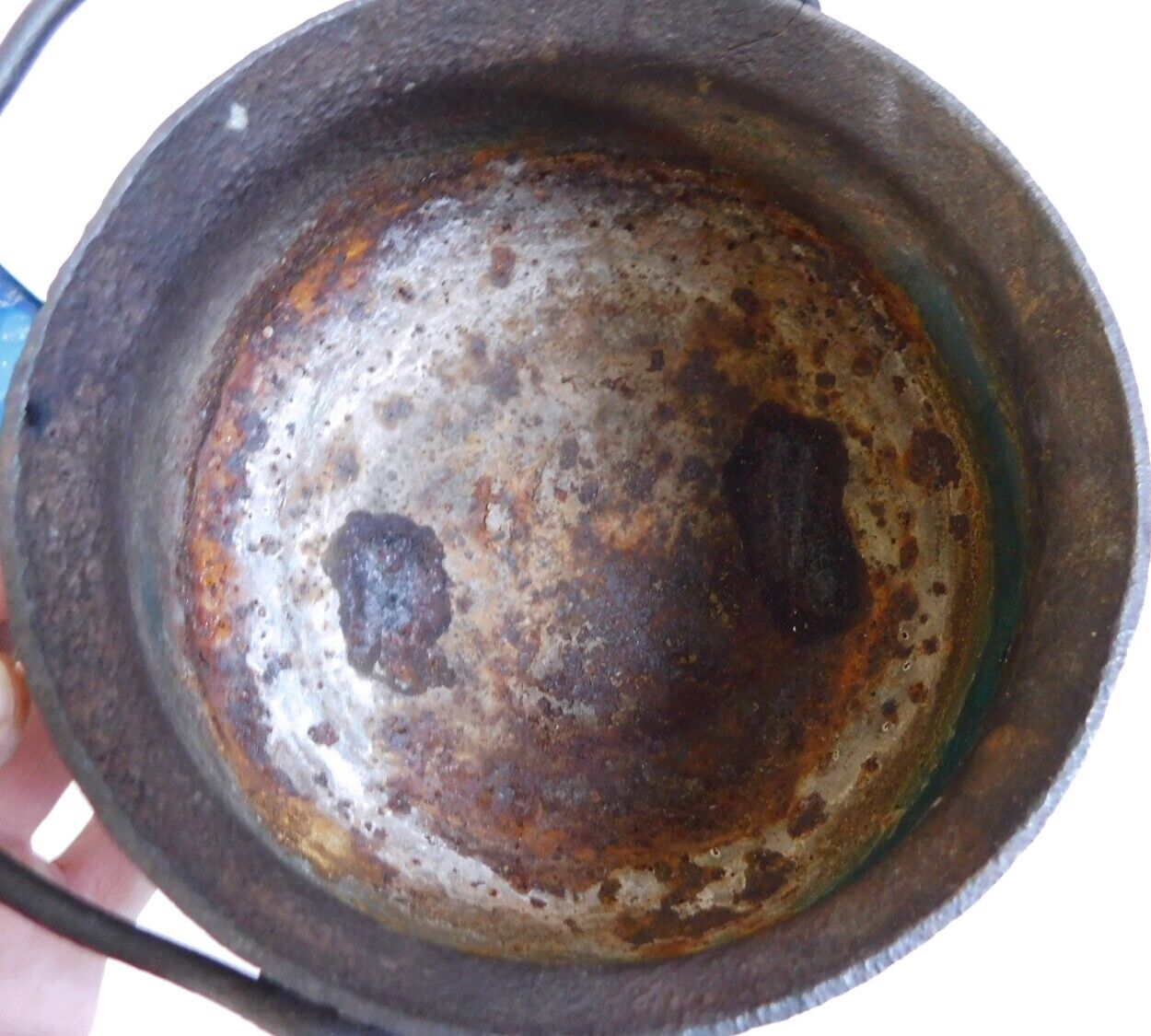 Antique Cast Iron Cauldron Pot Cowboy Campfire Kettle Witch Gypsy 1800s