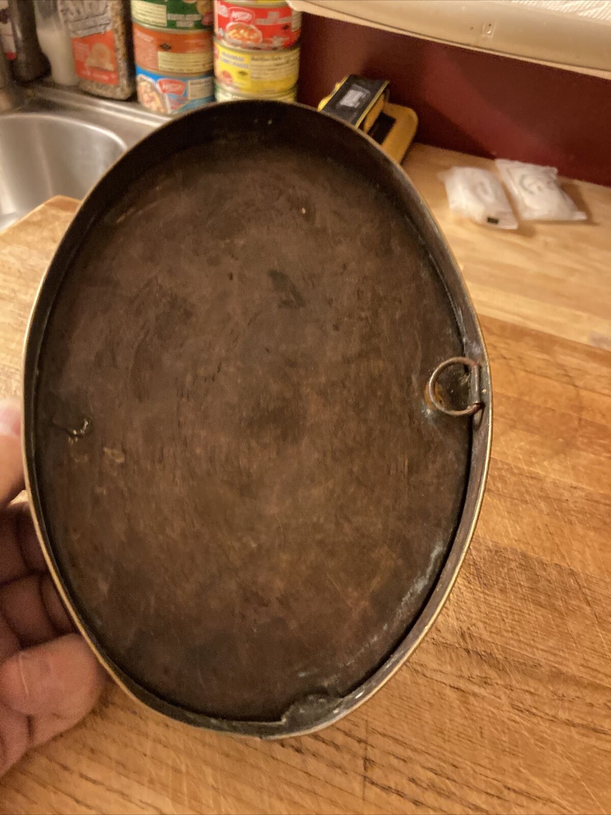 Brass Dutch Chamber Stick Candleholder circa 1700s 8.5”L