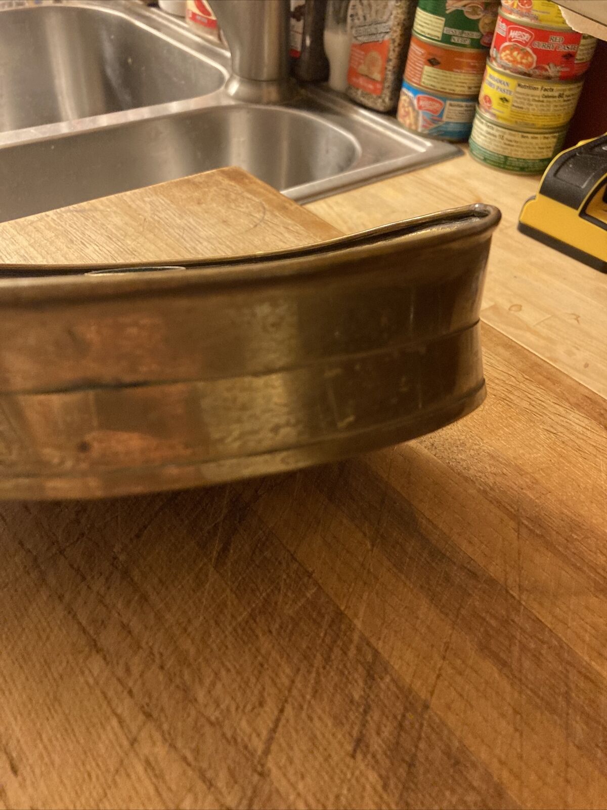 Brass Dutch Chamber Stick Candleholder circa 1700s 8.5”L