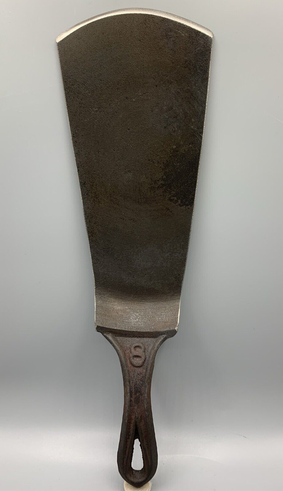 1800’s Gate Marked Cast Iron Spatula Made From Fancy Pointy Handled #6 Griddle