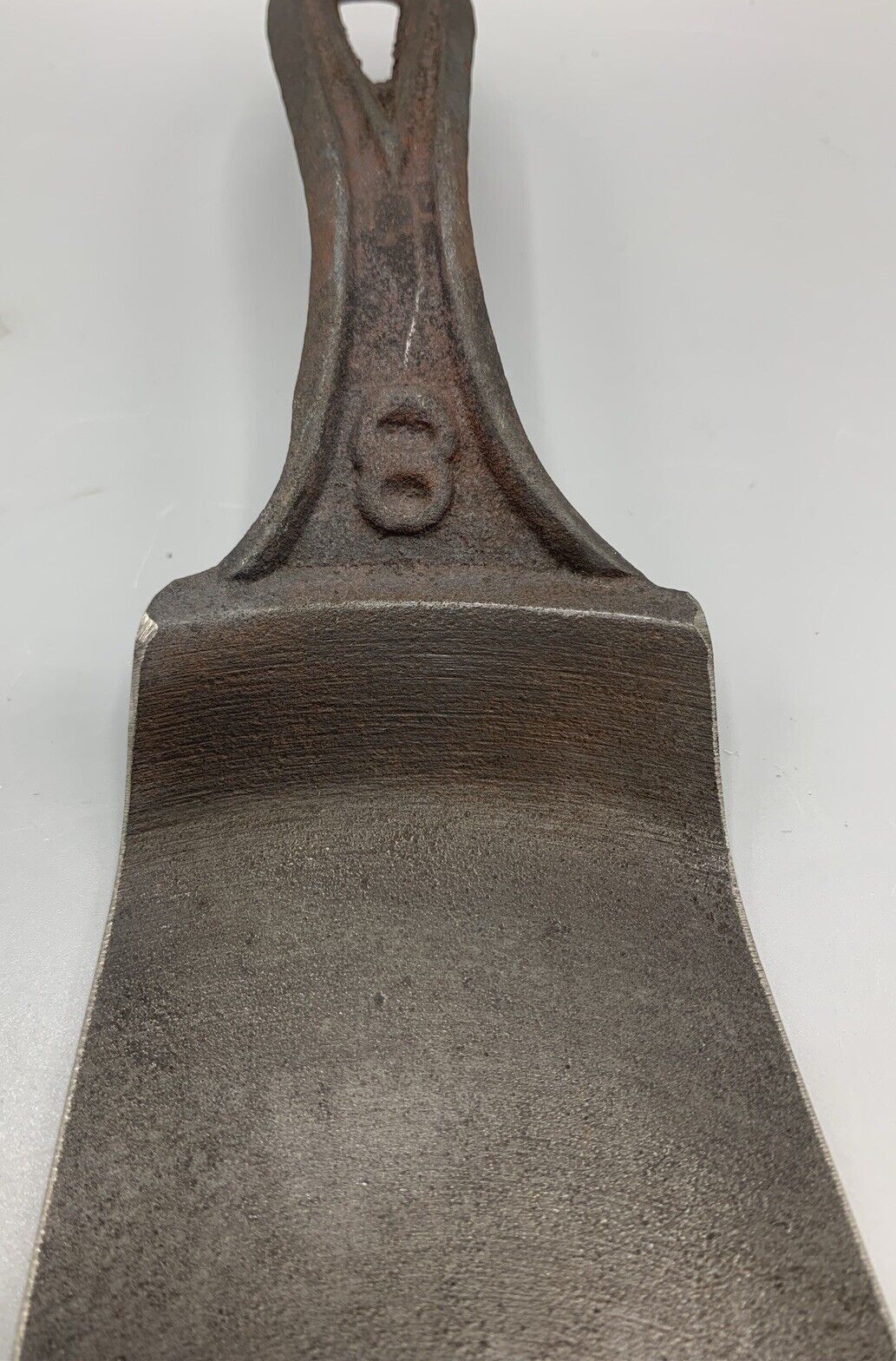 1800’s Gate Marked Cast Iron Spatula Made From Fancy Pointy Handled #6 Griddle