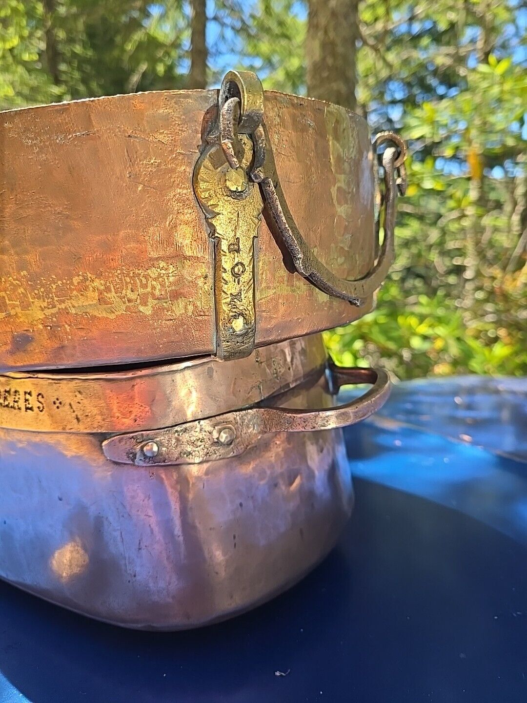 1800s Handmade Copper French Roasting Pan☆Old Burgundy France Rôtissoire◇FishPan