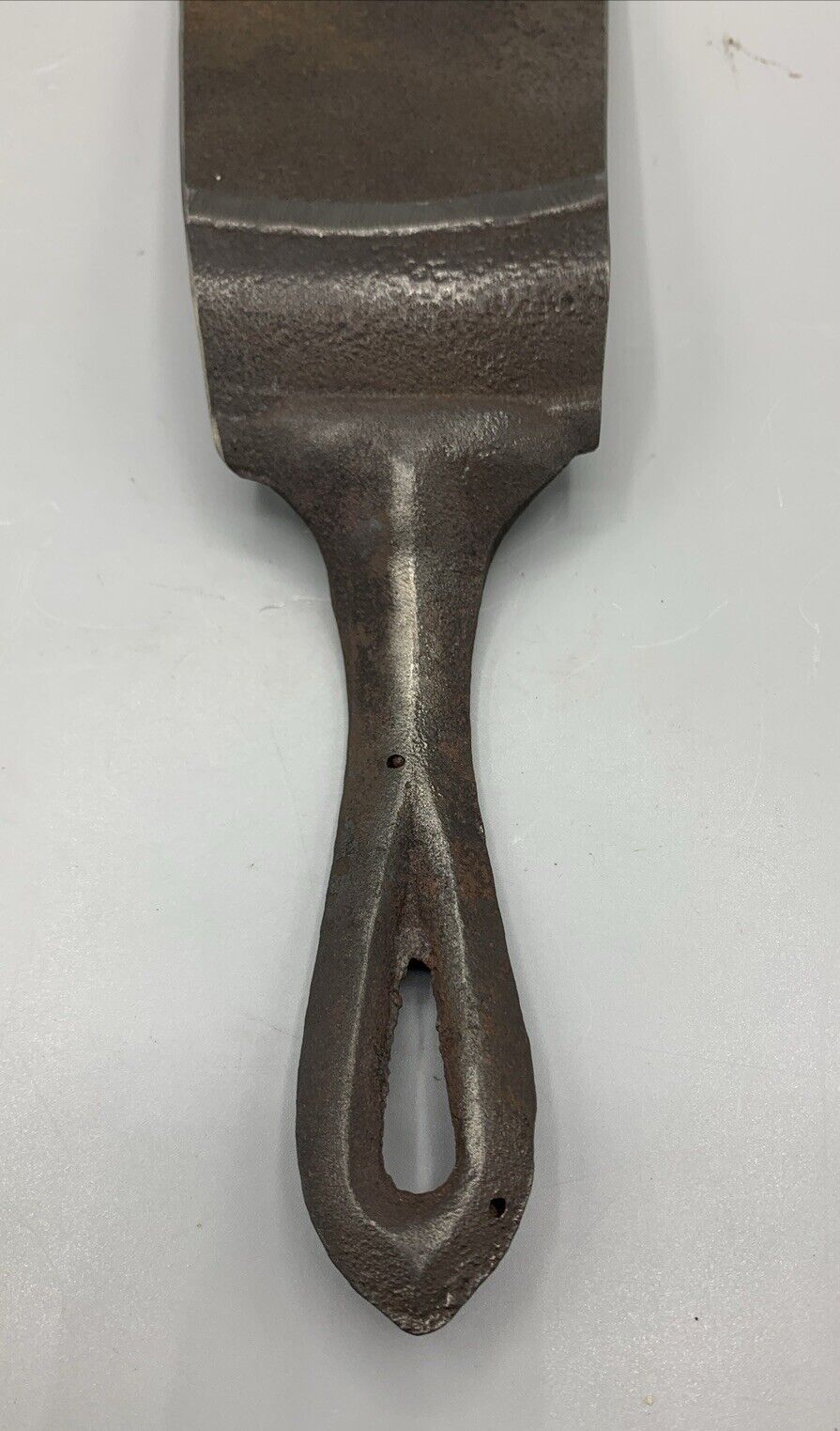 1800’s Gate Marked Cast Iron Spatula Made From Fancy Pointy Handled #6 Griddle