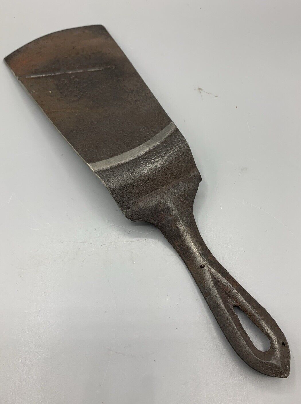 1800’s Gate Marked Cast Iron Spatula Made From Fancy Pointy Handled #6 Griddle