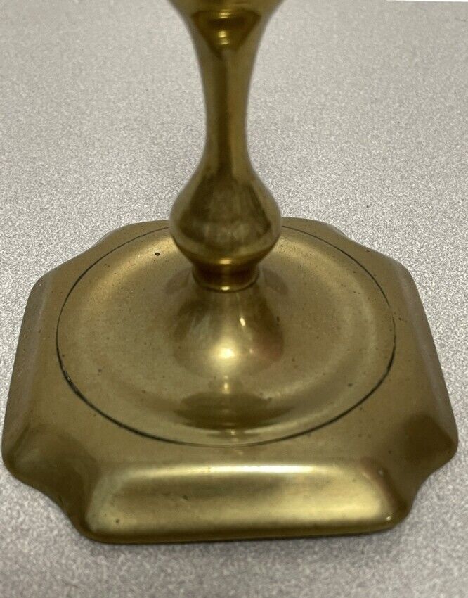 RARE diminutive 18th century brass candlestick, Birmingham, England, circa 1760