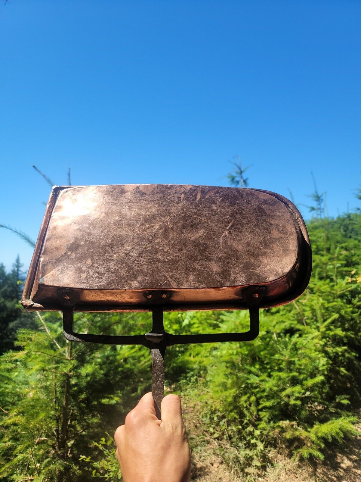 Beautiful English 1700s Copper Essence Catcher☆Old Primitive Kitchen Cookware