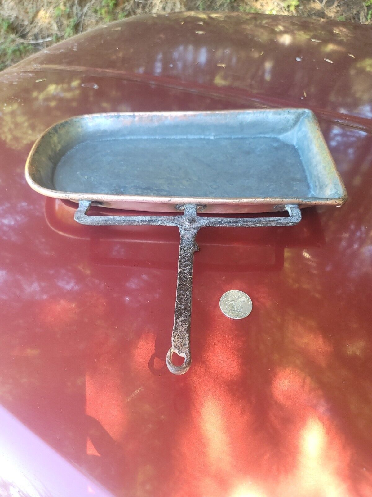 Beautiful English 1700s Copper Essence Catcher☆Old Primitive Kitchen Cookware
