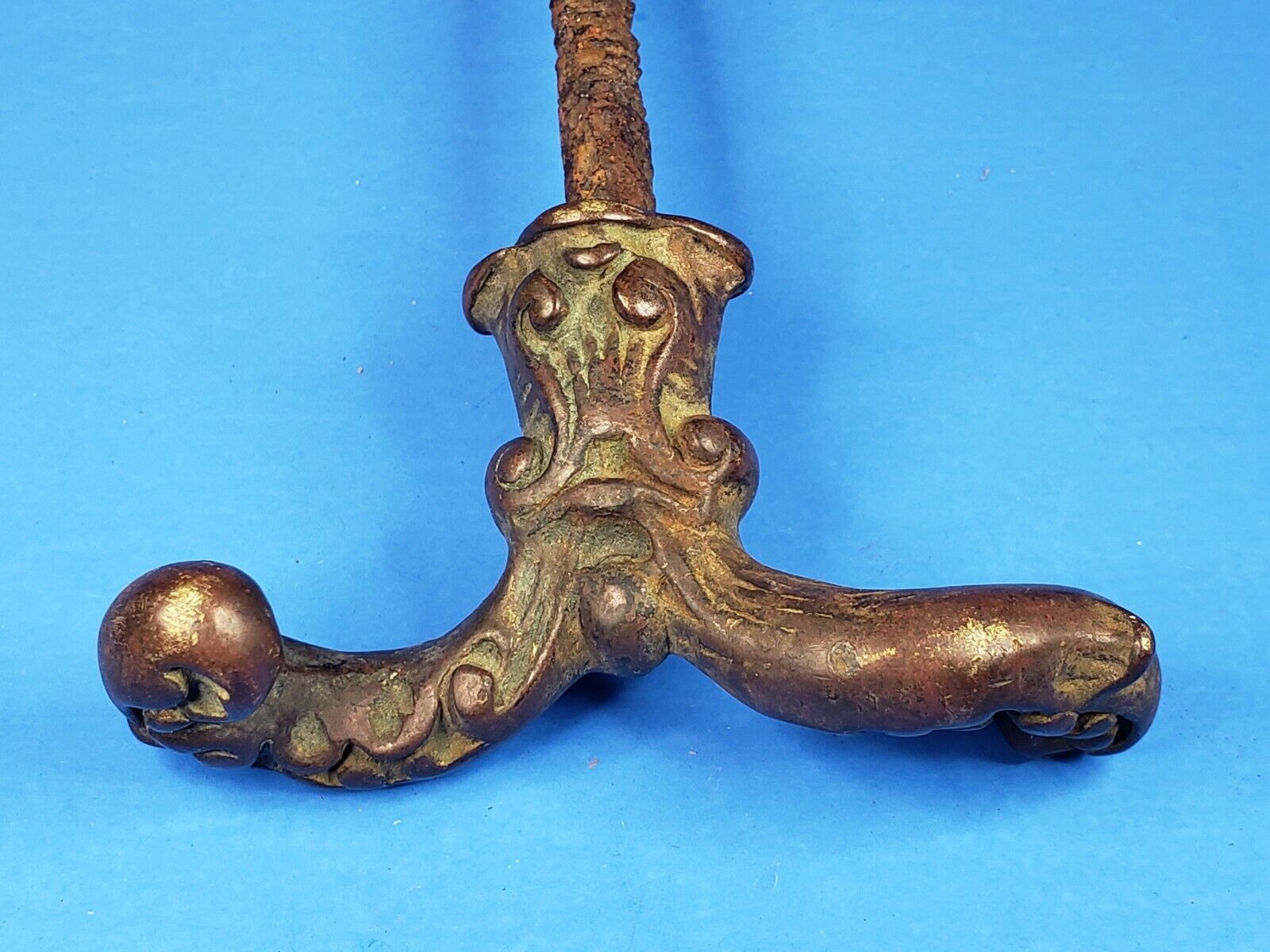 Mirror Swivel Screw Late 1800s Bronze Ornate