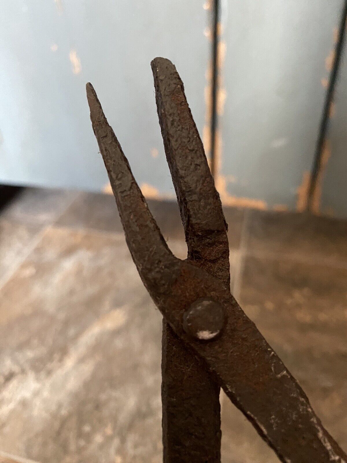 AAFA Primitive 18th Century Candle Holder/Rush Light. Ca. Late 1700’s