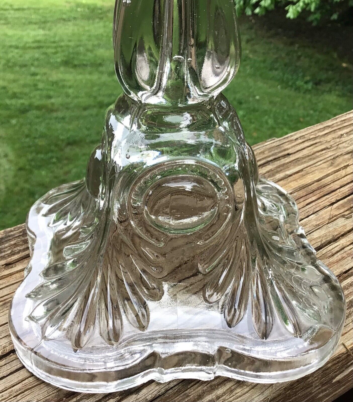 antique Bulleye Fine Detail pattern glass no. 2 stand oil lamp 9 3/4" tall EAPG