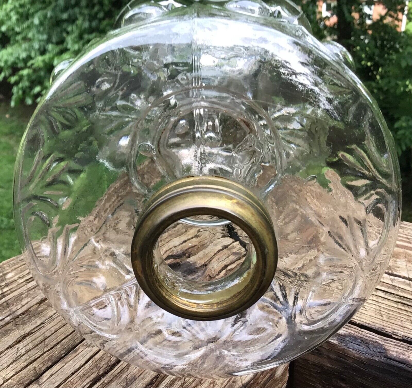 antique Bulleye Fine Detail pattern glass no. 2 stand oil lamp 9 3/4" tall EAPG