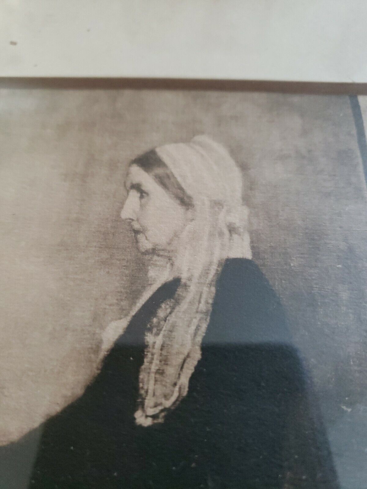 1900s VTG Whistler's Mother Framed Print Old Wood Frame under glass Nebraska