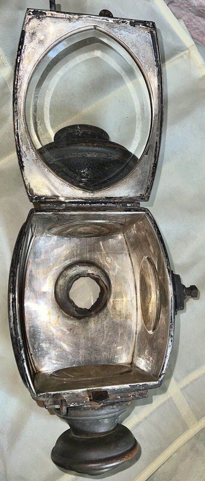 EARLY 1900s RAUCH & LANG ELECTRIC CAR SIDE LAMP WHITE MFG. CO STANHOPE BROUGHAM?