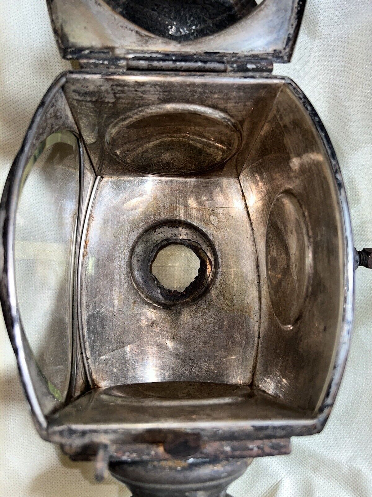 EARLY 1900s RAUCH & LANG ELECTRIC CAR SIDE LAMP WHITE MFG. CO STANHOPE BROUGHAM?