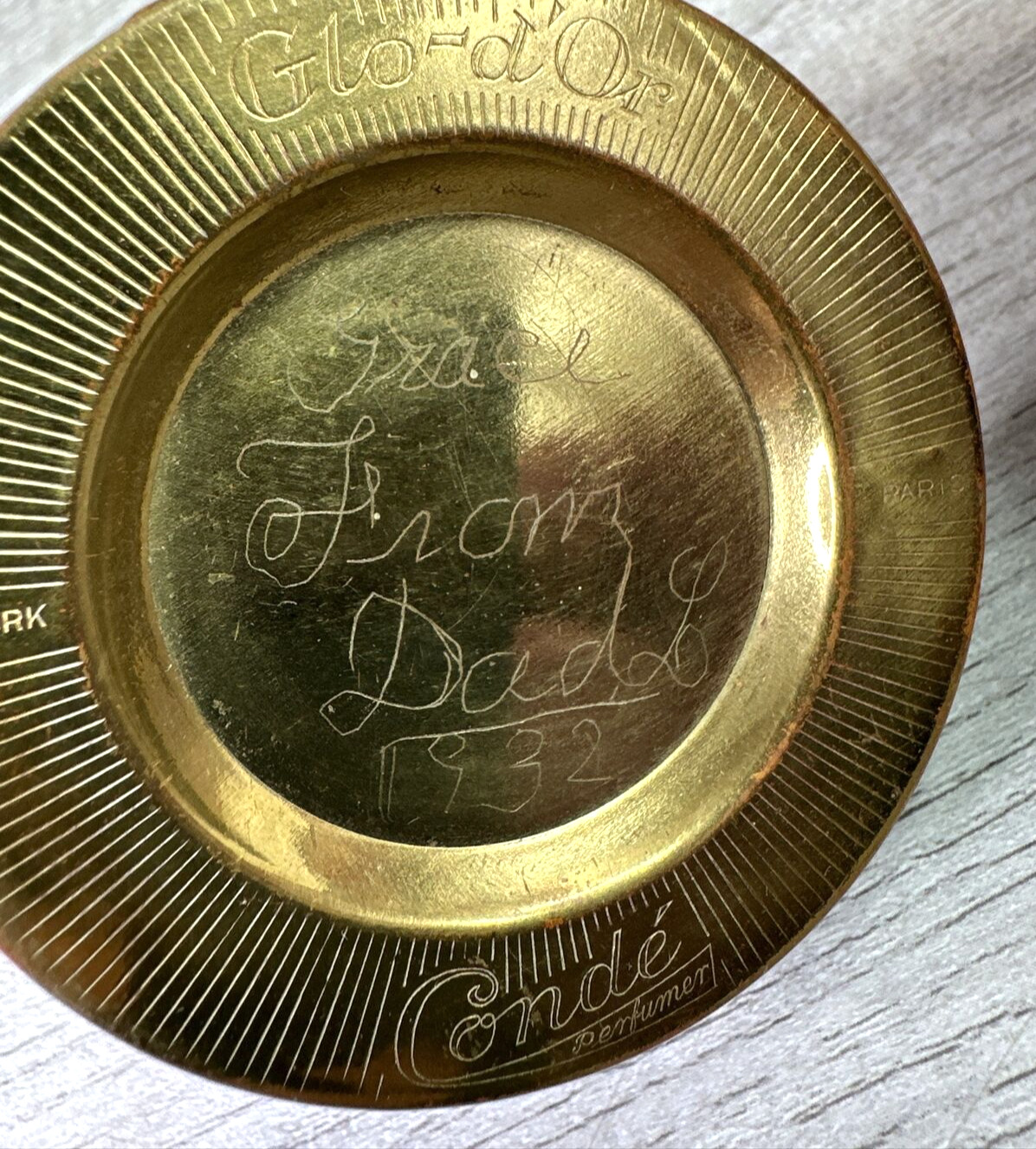 Early 1900's Compact Makeup GLO-D OR Conde Perfumer New York Paris w/Mirrors