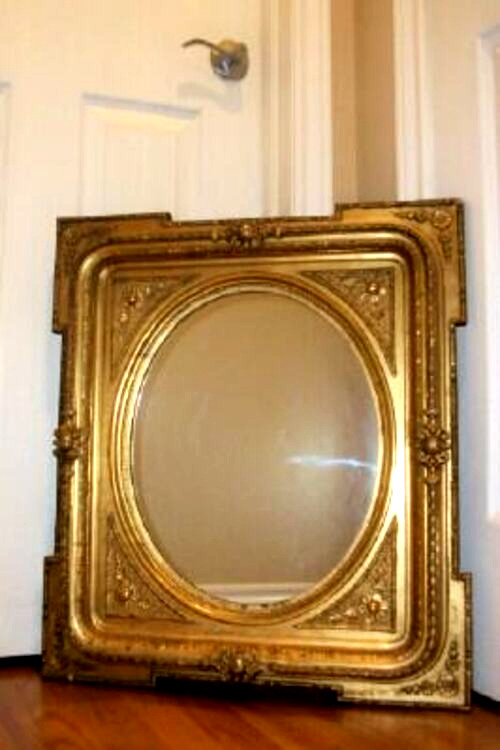 1800s GILT WALL MIRROR NEOCLASSICAL ITALIAN WOOD GESSO FRENCH STYLE ANTIQUE RARE