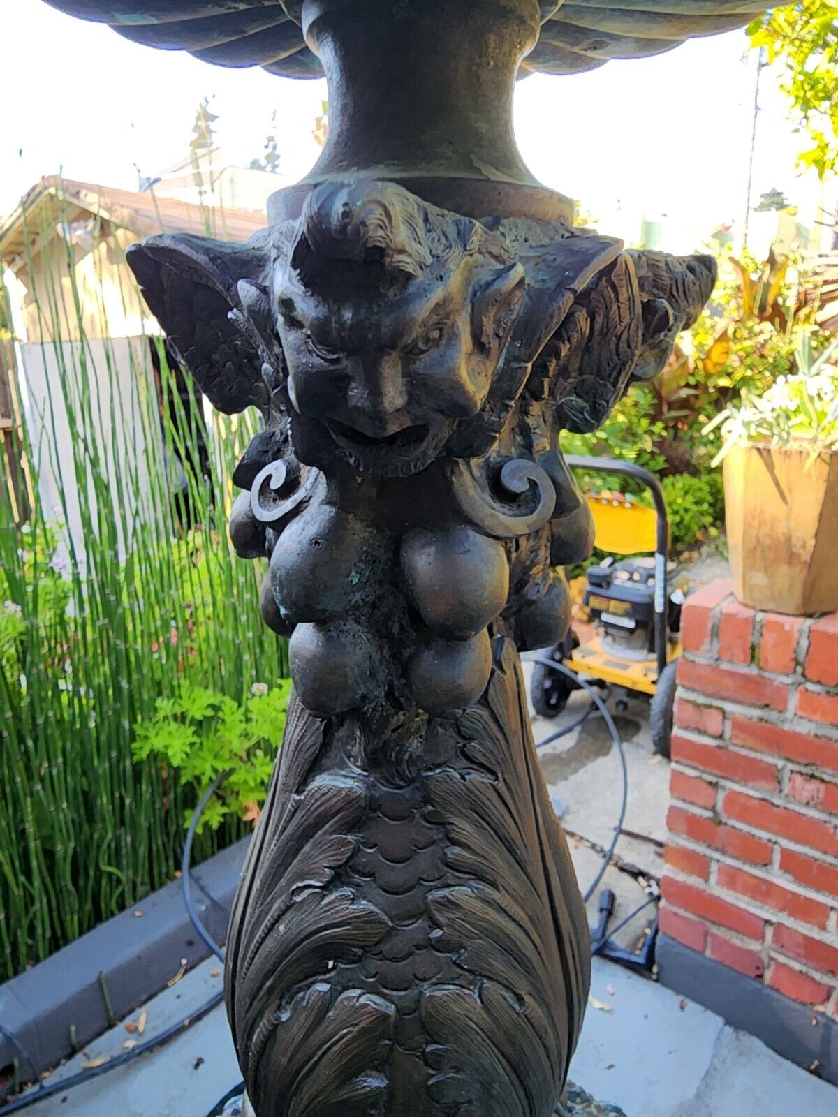 Antique Bronze Baroque Church Alter Candle Holder, Circa Mid to Late 1800's. 