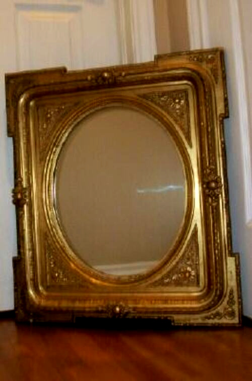 1800s GILT WALL MIRROR NEOCLASSICAL ITALIAN WOOD GESSO FRENCH STYLE ANTIQUE RARE
