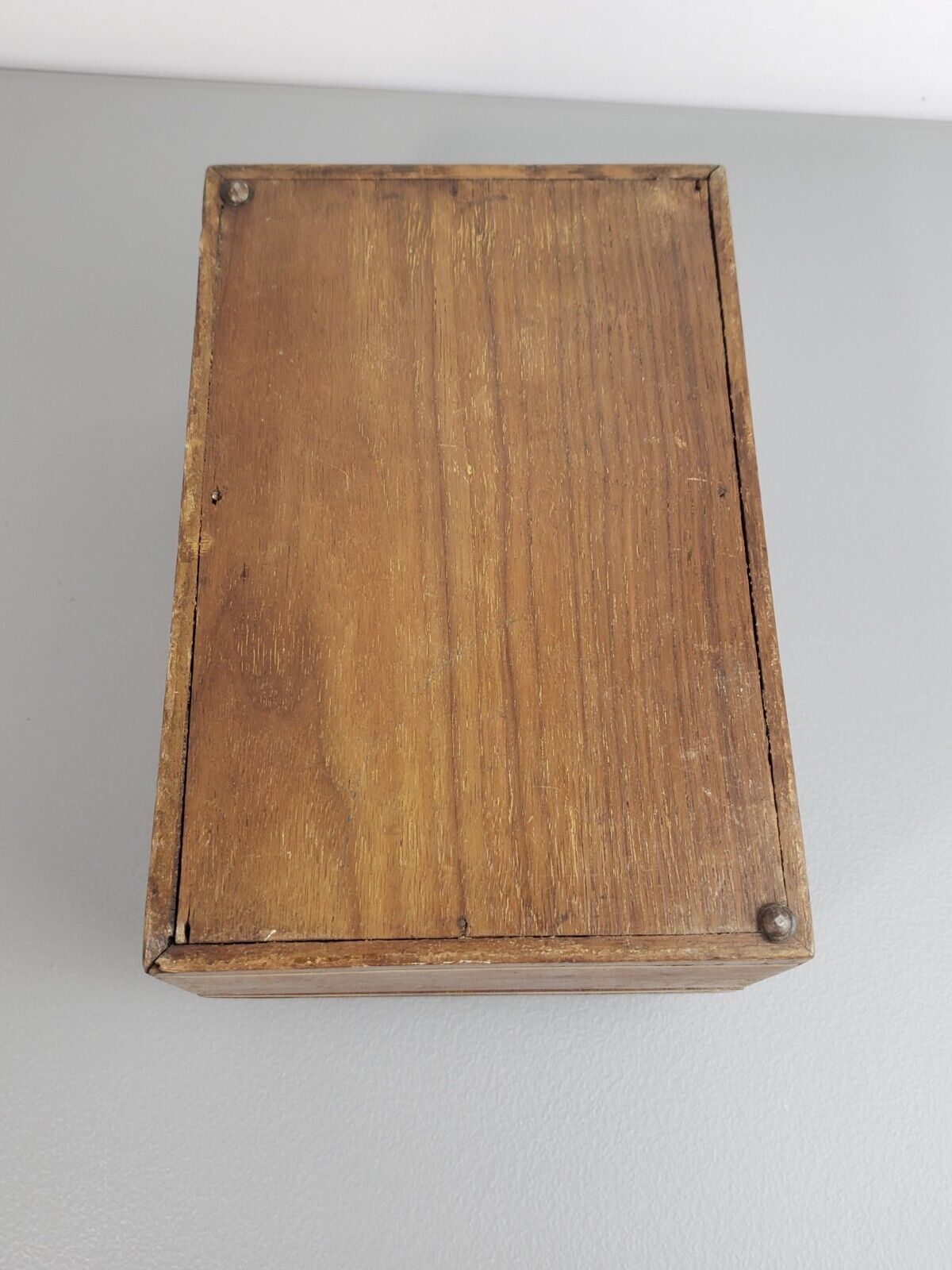 quality 1900's antique handmade inlaid marquetry wood jewelry box vanity mirror