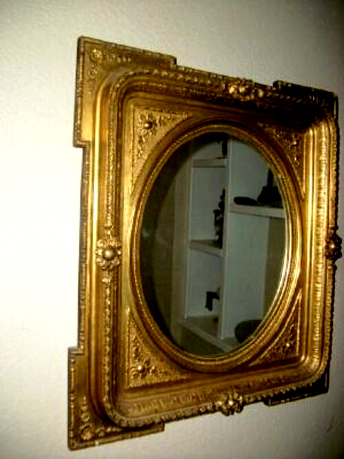 1800s GILT WALL MIRROR NEOCLASSICAL ITALIAN WOOD GESSO FRENCH STYLE ANTIQUE RARE