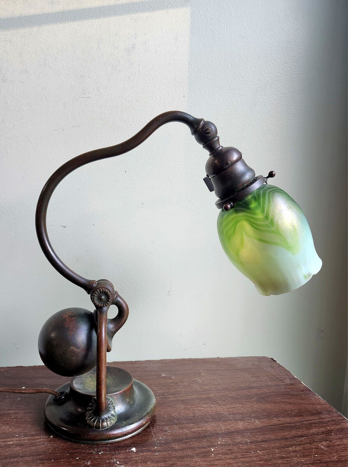 Tiffany Studios Bronze Counter Balance Desk Lamp 
