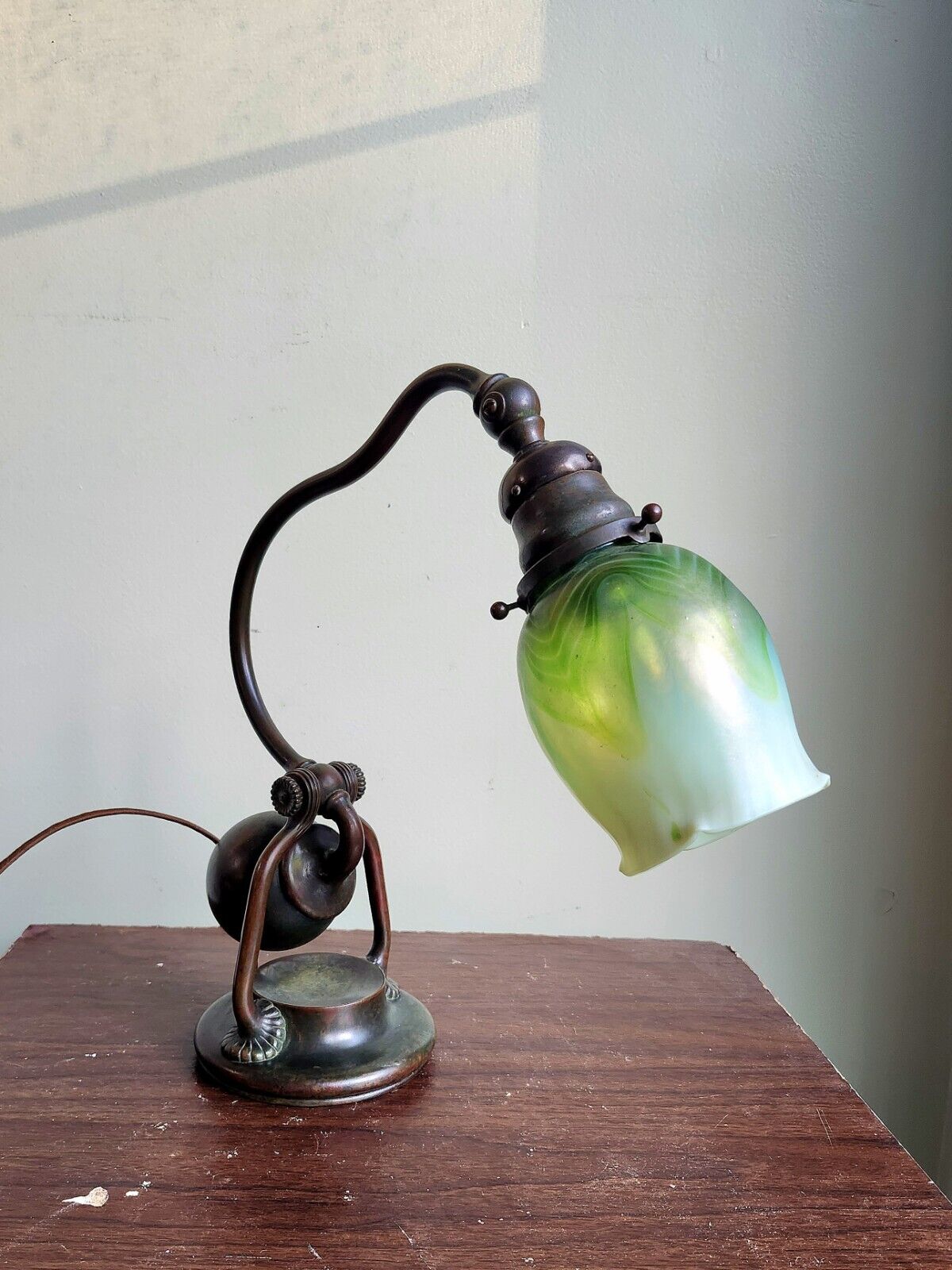 Tiffany Studios Bronze Counter Balance Desk Lamp 