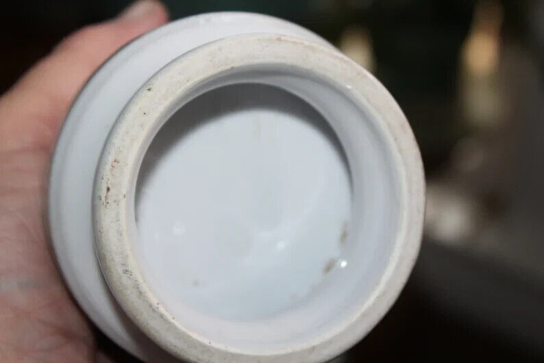 Antique 1800s Victorian Ironstone Oil Lamp 