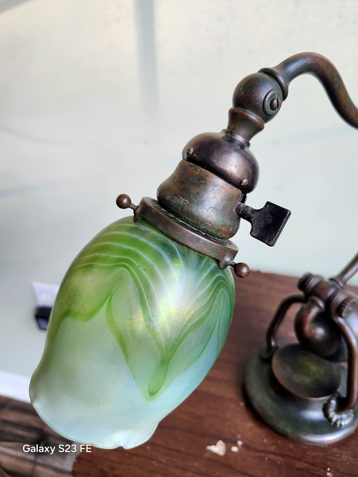 Tiffany Studios Bronze Counter Balance Desk Lamp 