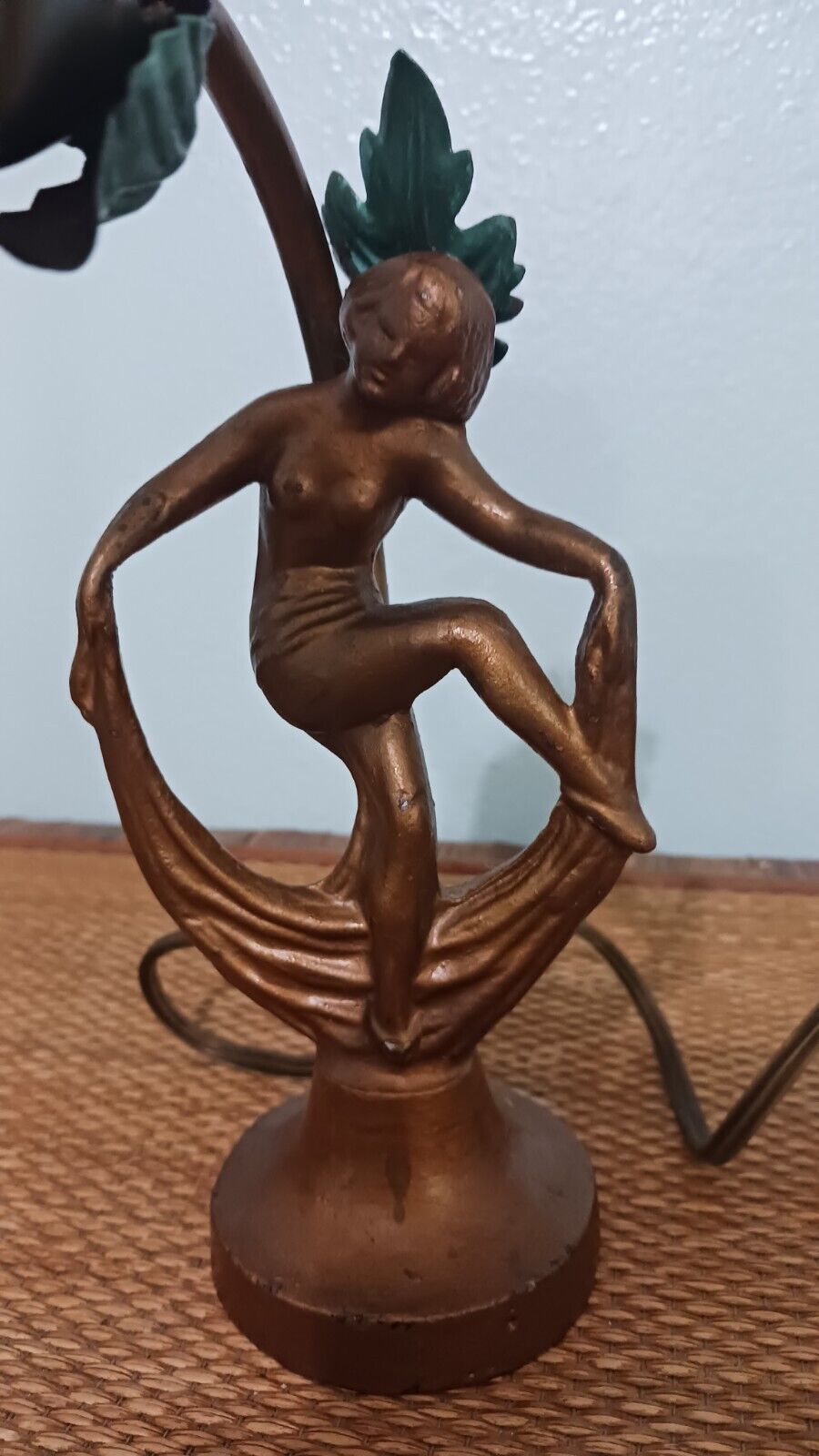 Antique Art Nouveau Art Deco Woman Table Lamp