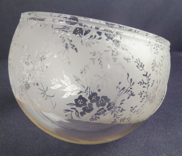 Circa 1900 Floral Bouquet Band Original Angle Lamp Co Elbow Shade