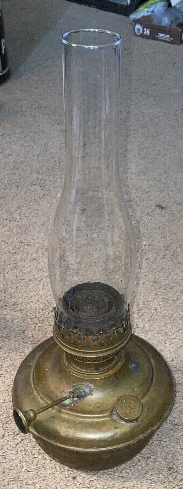 ANTIQUE VINTAGE Regenerative Blitz Lampe Brass Oil Kerosene Lamp 1900's