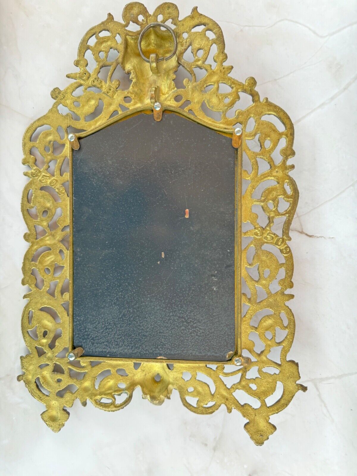 Antique Signed Bradley & Hubbard #3504-3509 Gold Bacchus Gilt Brass Mirror 1900