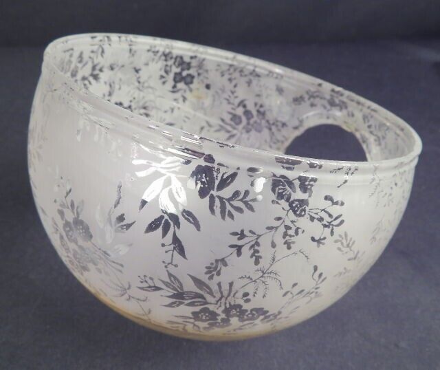 Circa 1900 Floral Bouquet Band Original Angle Lamp Co Elbow Shade