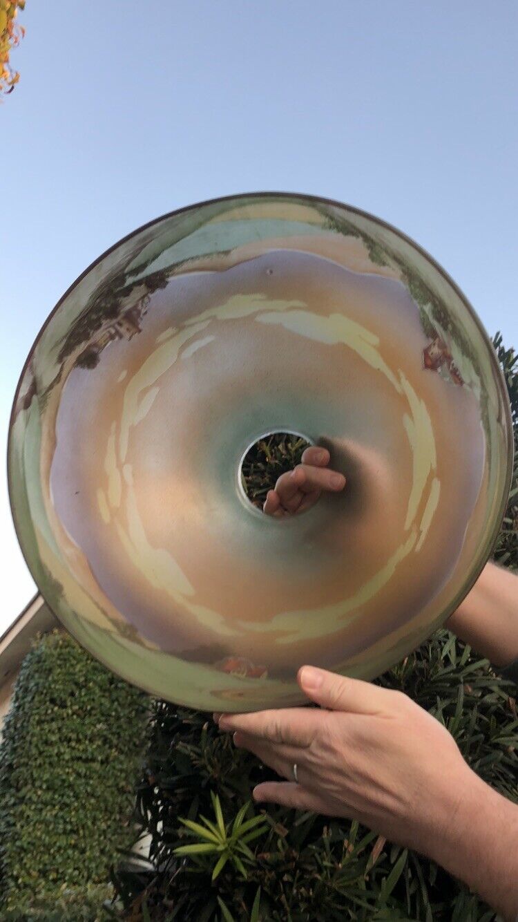 ANTIQUE PITTSBURGH REVERSE PAINTED GLASS LAMP ~ HANDEL JEFFERSON PAIRPOINT ERA