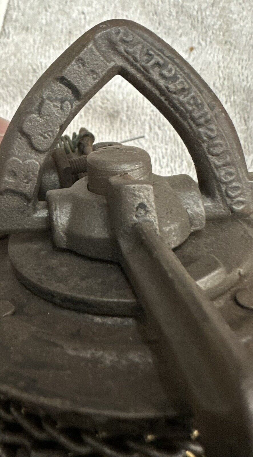 Antique 1890s B&H Bradley Hubbard Oil Lamp Retractor - Works