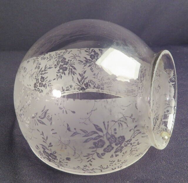 Circa 1900 Floral Bouquet Band Original Angle Lamp Co Elbow Shade