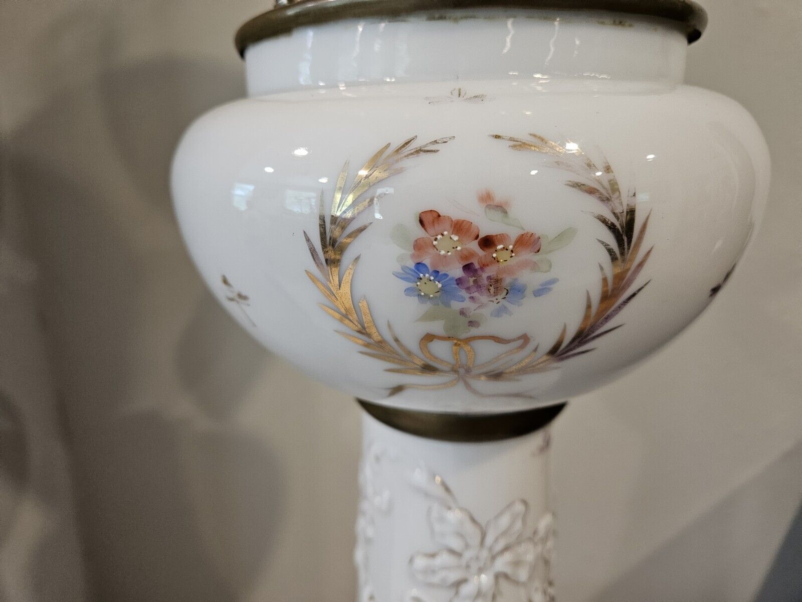 Victorian Three Tiered Gone with the Wind Lamp 