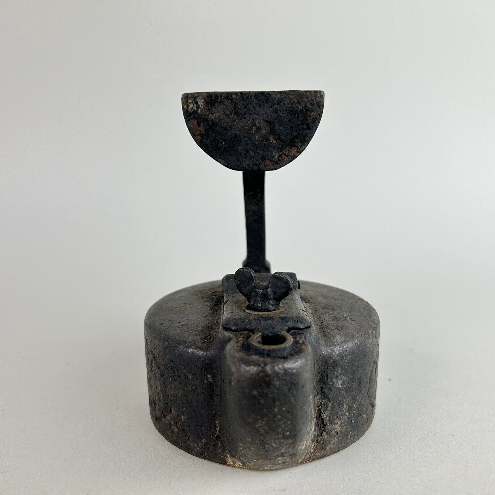 Antique 1915 A.C. Wells No. 29 Miner's Oil Iron Lamp Incomplete EXTREMELY RARE