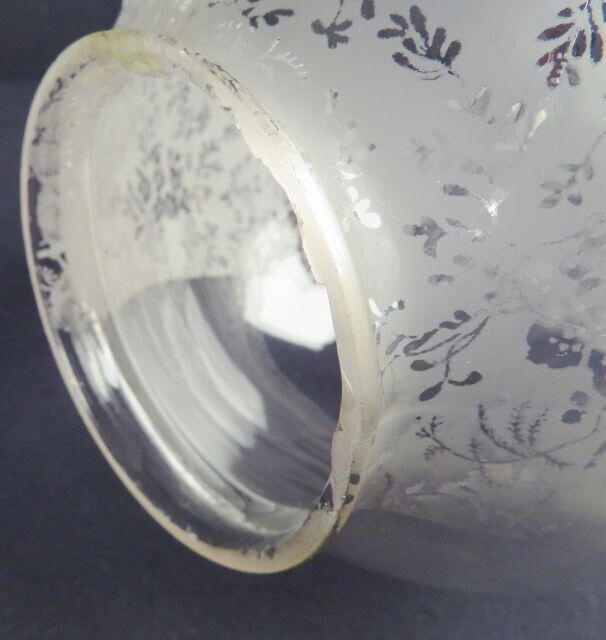 Circa 1900 Floral Bouquet Band Original Angle Lamp Co Elbow Shade