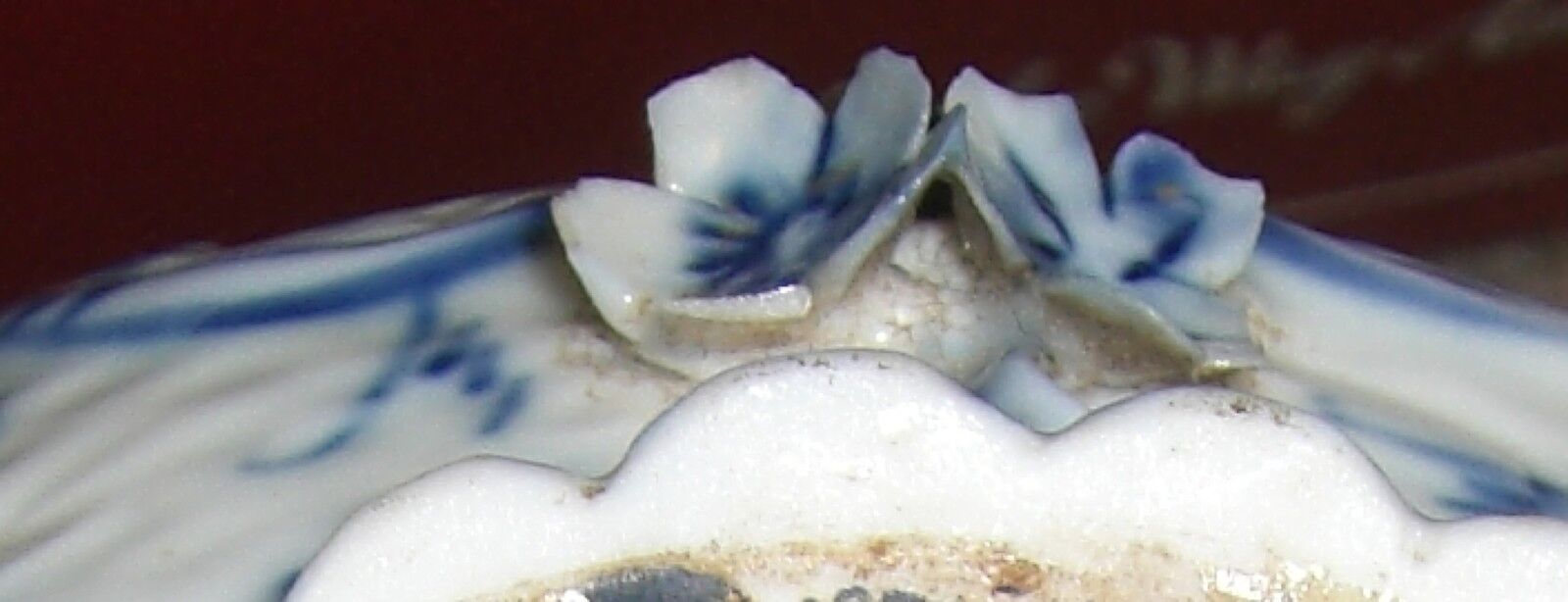 Porcelain lamp  blue floral    German   1900's